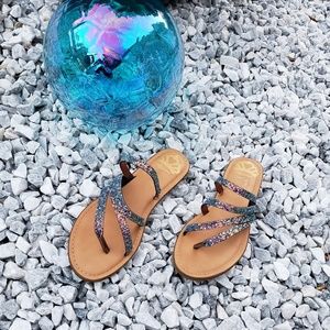 Fergalicious Rainbow Metallic Flat